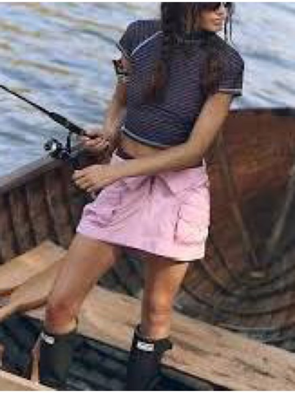 Free people Thru Hiker Pink Icing Cargo Mini Skirt
